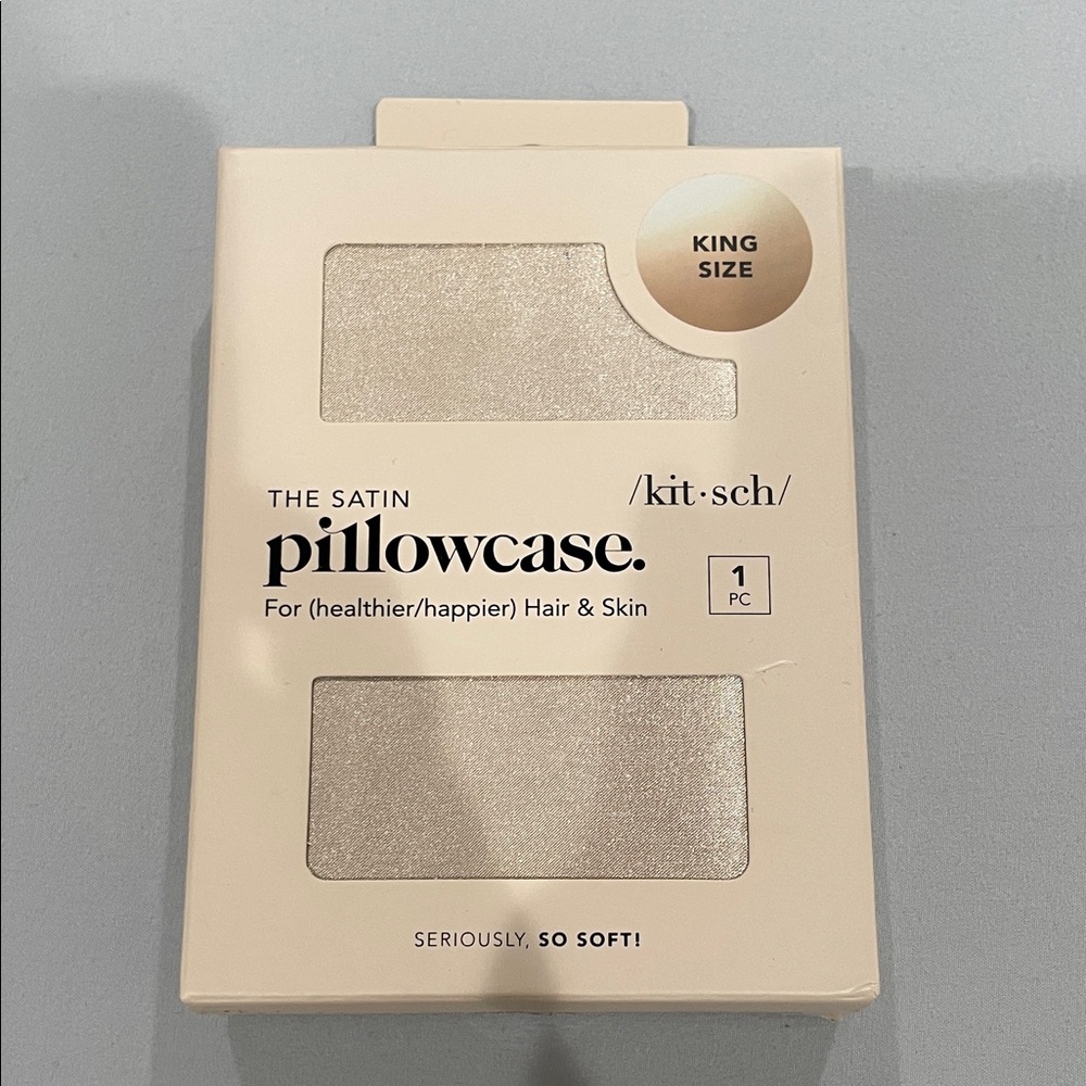 Kitsch Satin Pillowcase - Cream King Size